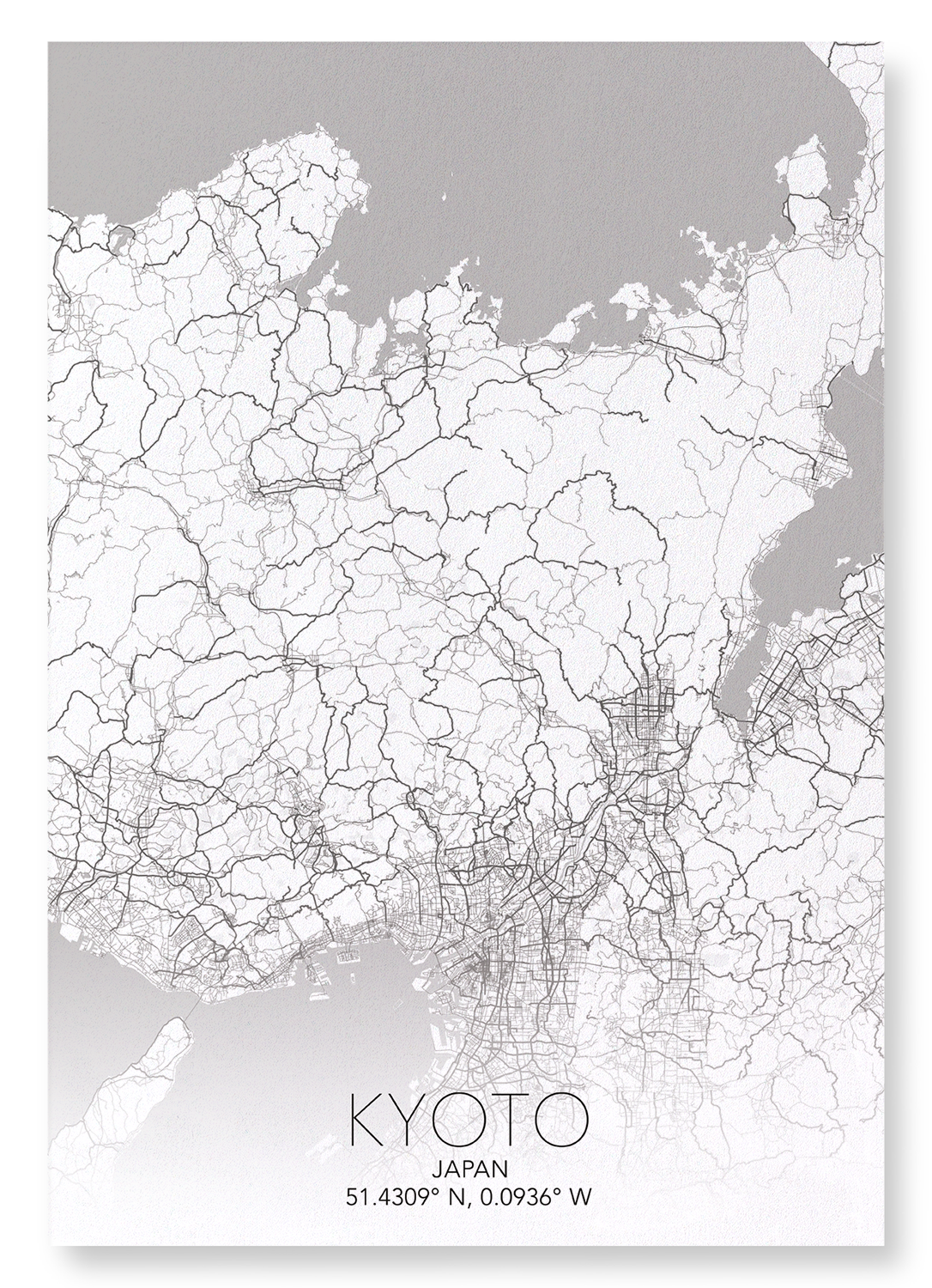 KYOTO FULL: Map Full Art Print