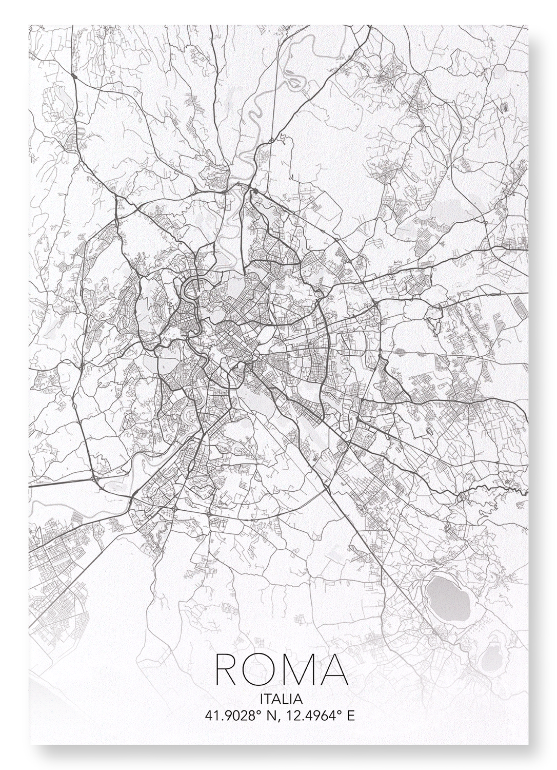ROME FULL: Map Full Art Print