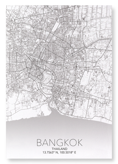 BANGKOK FULL: Map Full Art Print