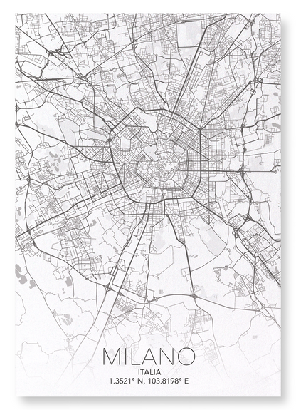 MILAN FULL: Map Full Art Print