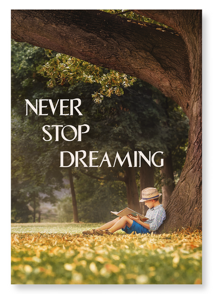NEVER STOP DREAMING: Photo Art Print