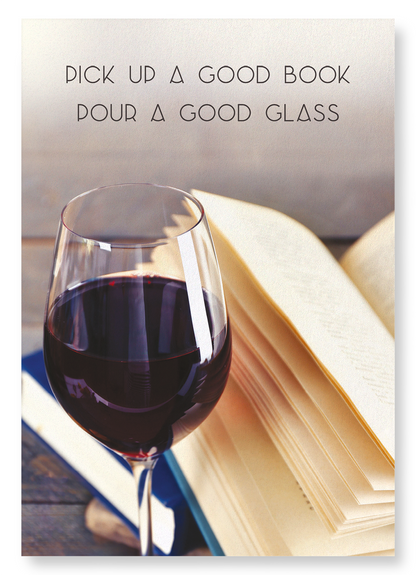 GOOD BOOK AND WINE: Photo Art Print