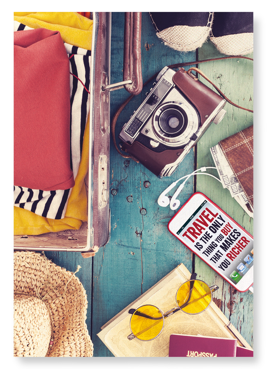 TRAVEL MAKES YOU RICHER: Photo Art Print