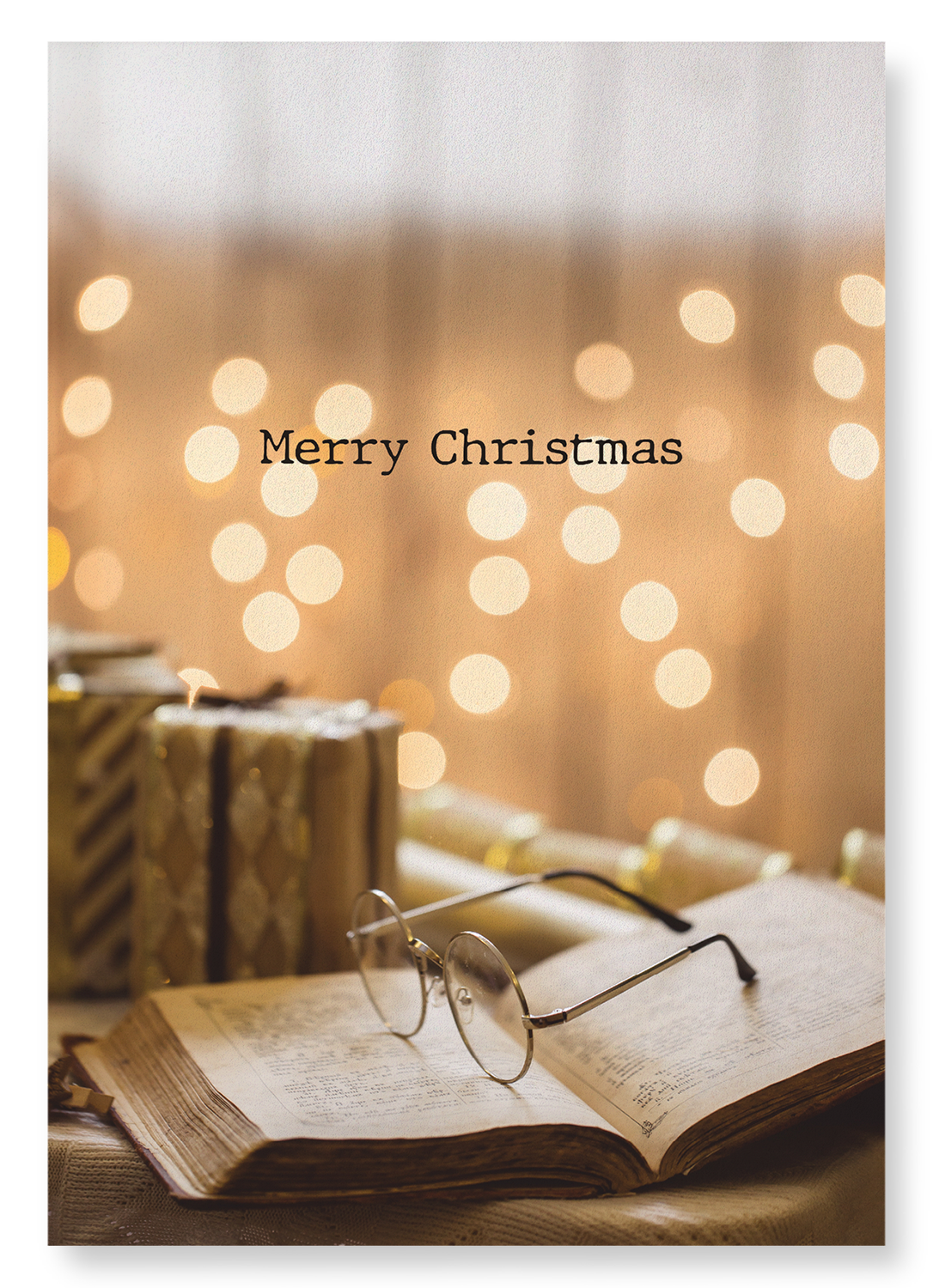 CHRISTMAS BOOK AND GLASSES: Photo Art Print