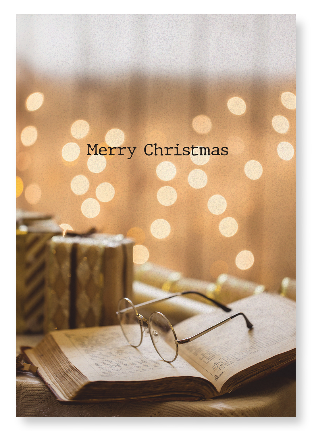 CHRISTMAS BOOK AND GLASSES: Photo Art print