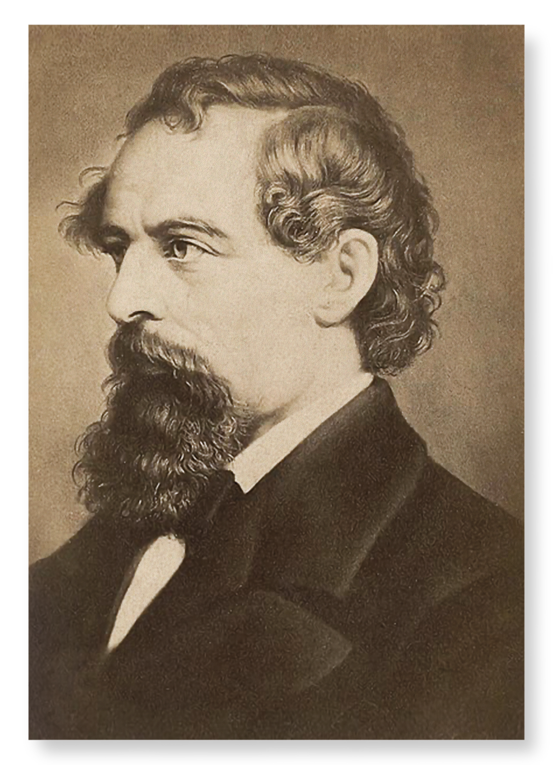 PORTRAIT OF CHARLES DICKENS (C. 1850): Photo Art print