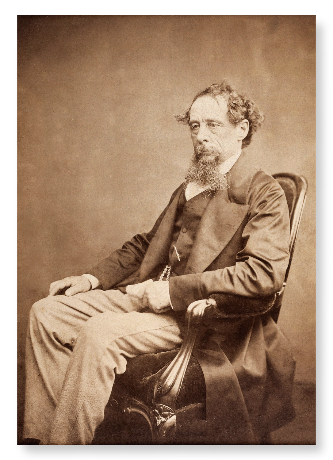 PORTRAIT OF CHARLES DICKENS (C. 1860): Photo Art print