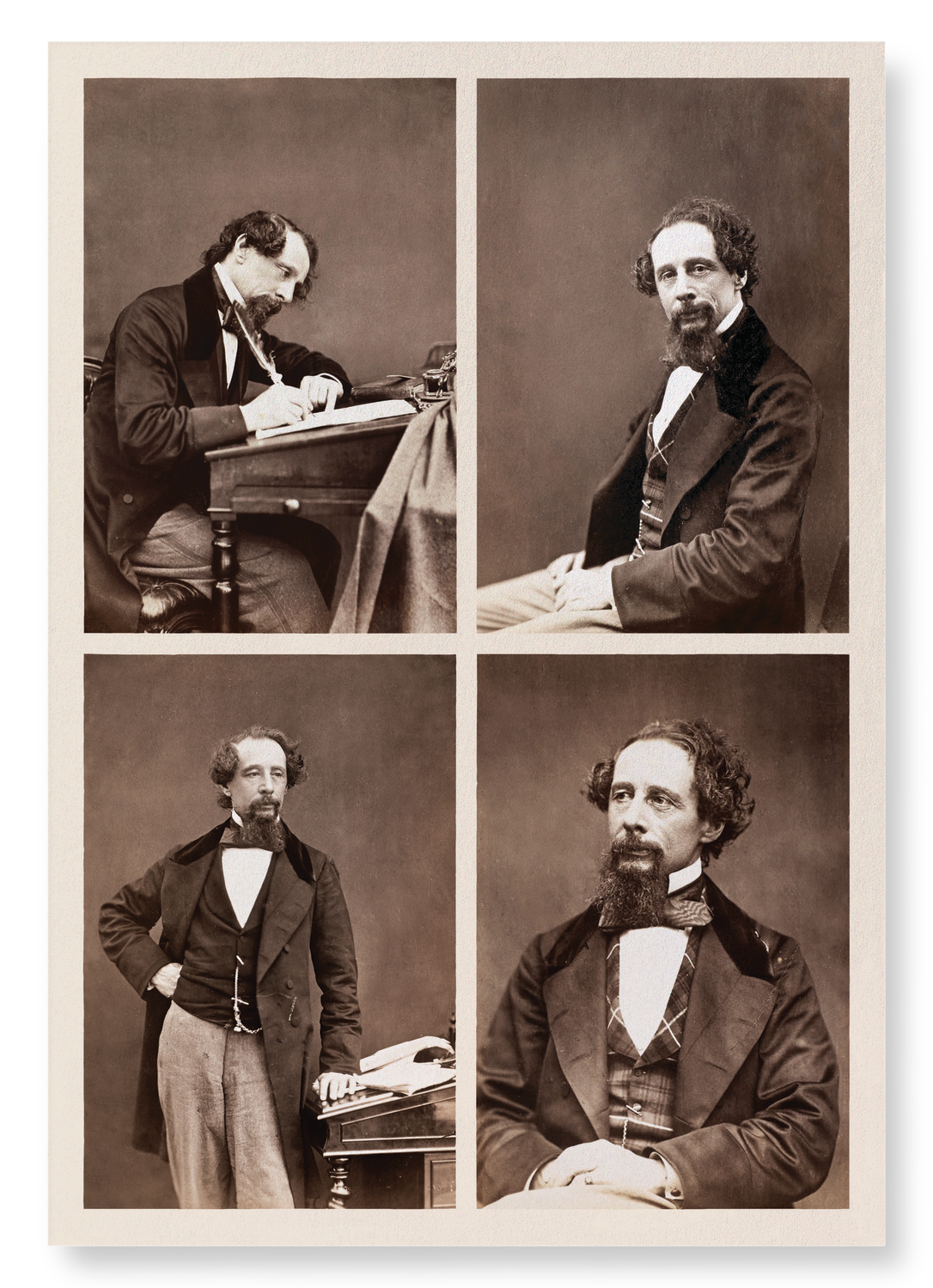 PHOTOGRAPHS OF CHARLES DICKENS: SET C (1858): Photo Art Print