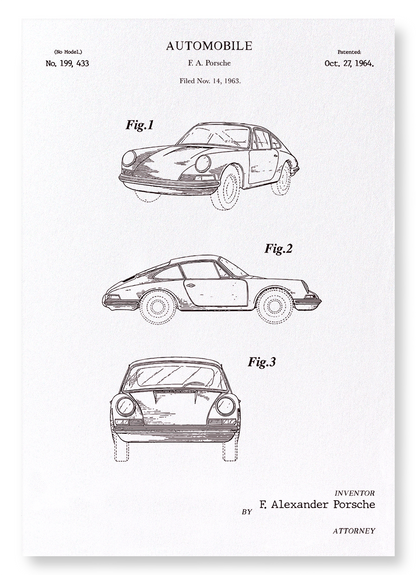 PATENT OF AUTOMOBILE (1964): Patent Art Print