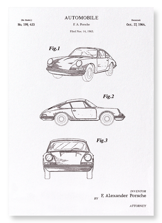 PATENT OF AUTOMOBILE (1964): Patent Art Print