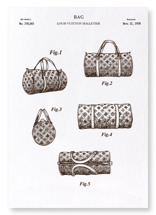 PATENT OF BAG (1978): Patent Art Print