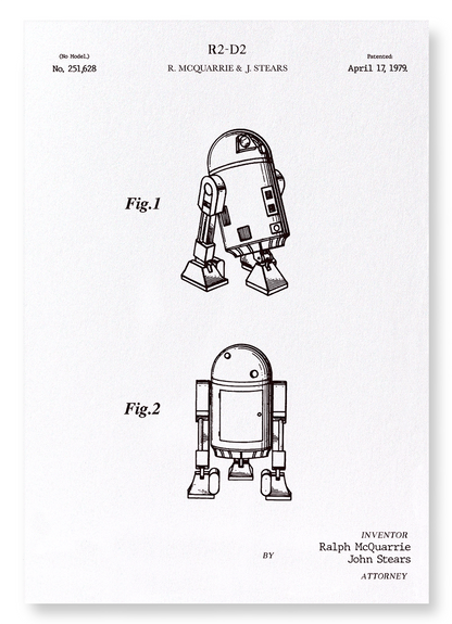 PATENT OF R2-D2 (1979): Patent Art Print