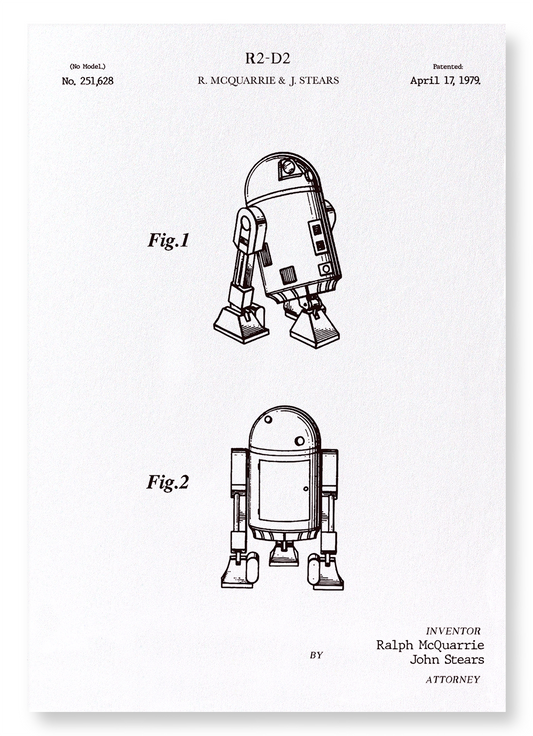 PATENT OF R2-D2 (1979): Patent Art Print