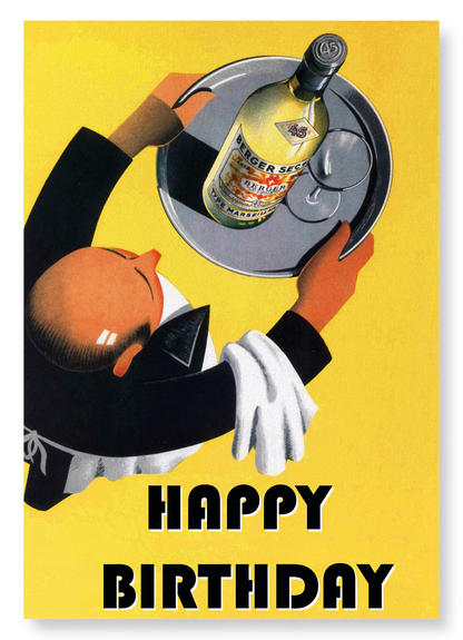 BIRTHDAY WAITER: Vintage Art Print