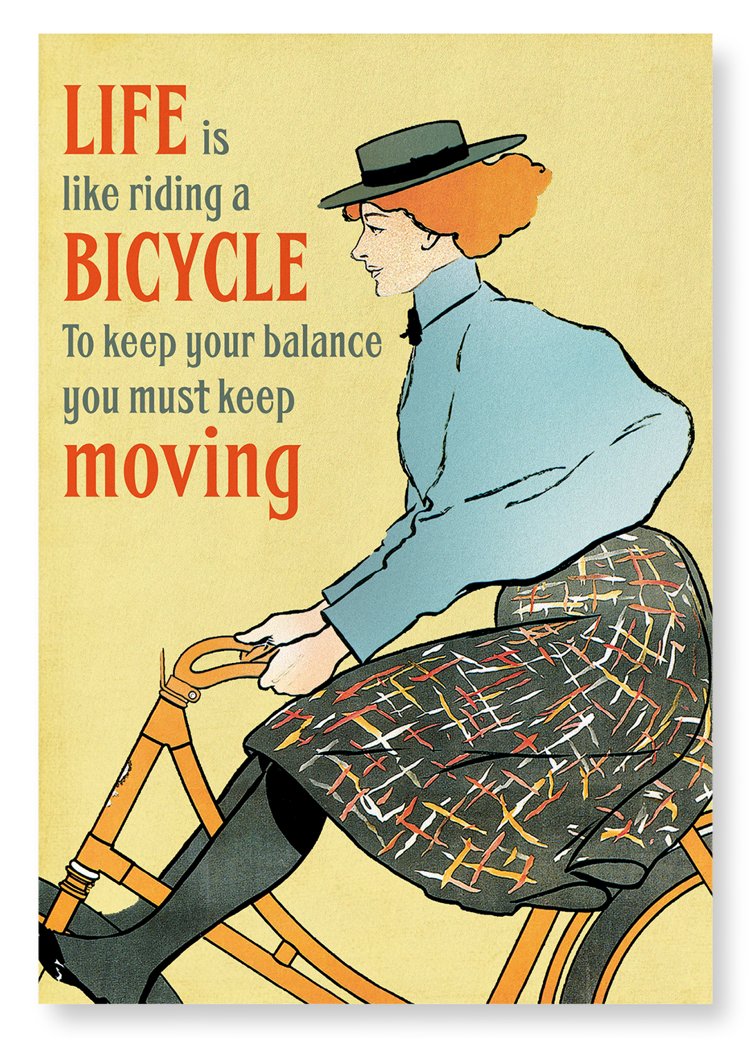 LIFE IS LIKE RIDING: Vintage Art Print