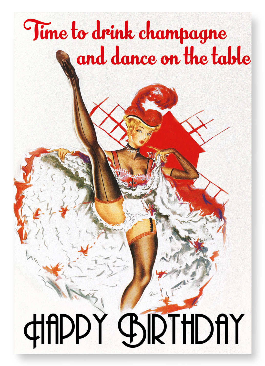 CAN CAN BIRTHDAY: Vintage Art Print