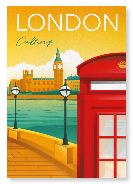 PARLIAMENT BY THE THAMES: Modern deco Art Print