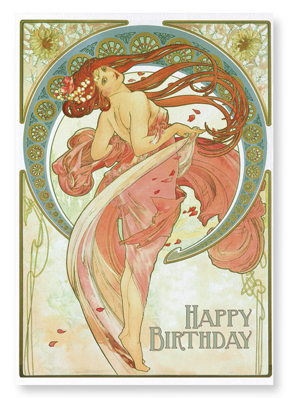 MUCHA BIRTHDAY: Vintage Art Print