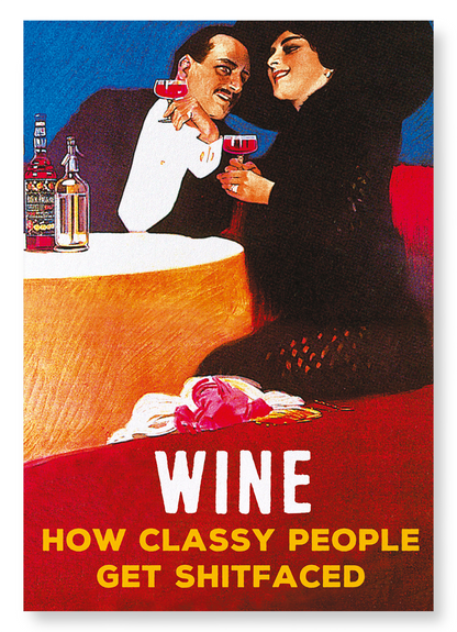 CLASSY WINE: Vintage Art Print