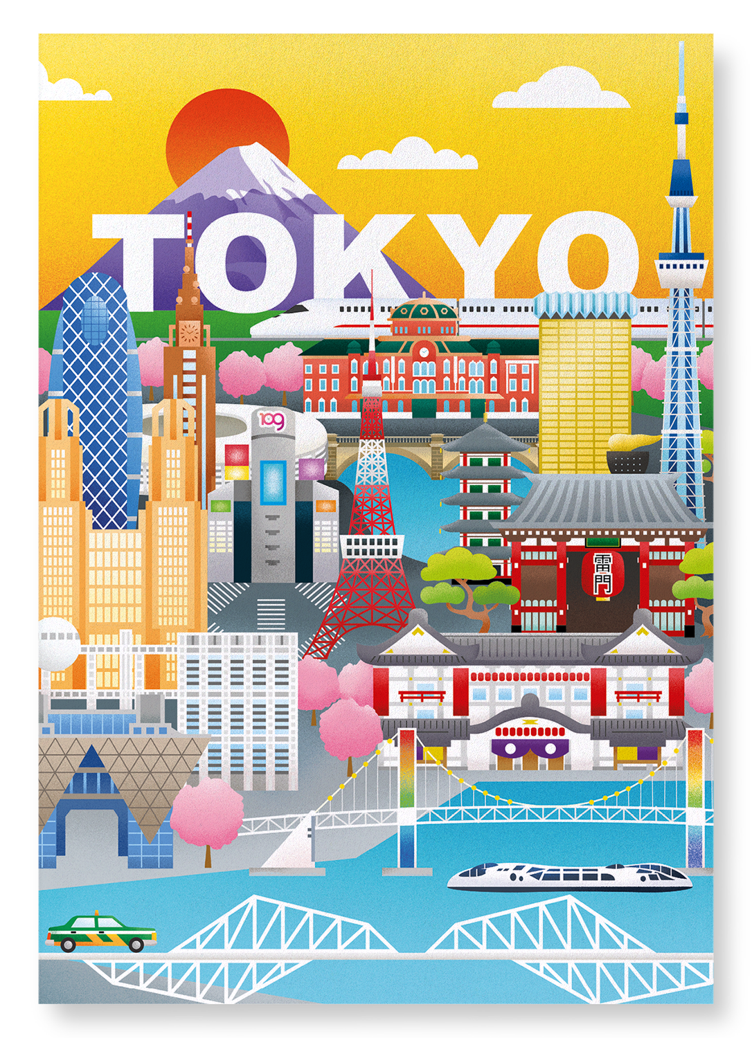 DREAM CITY TOKYO: Modern deco Art Print