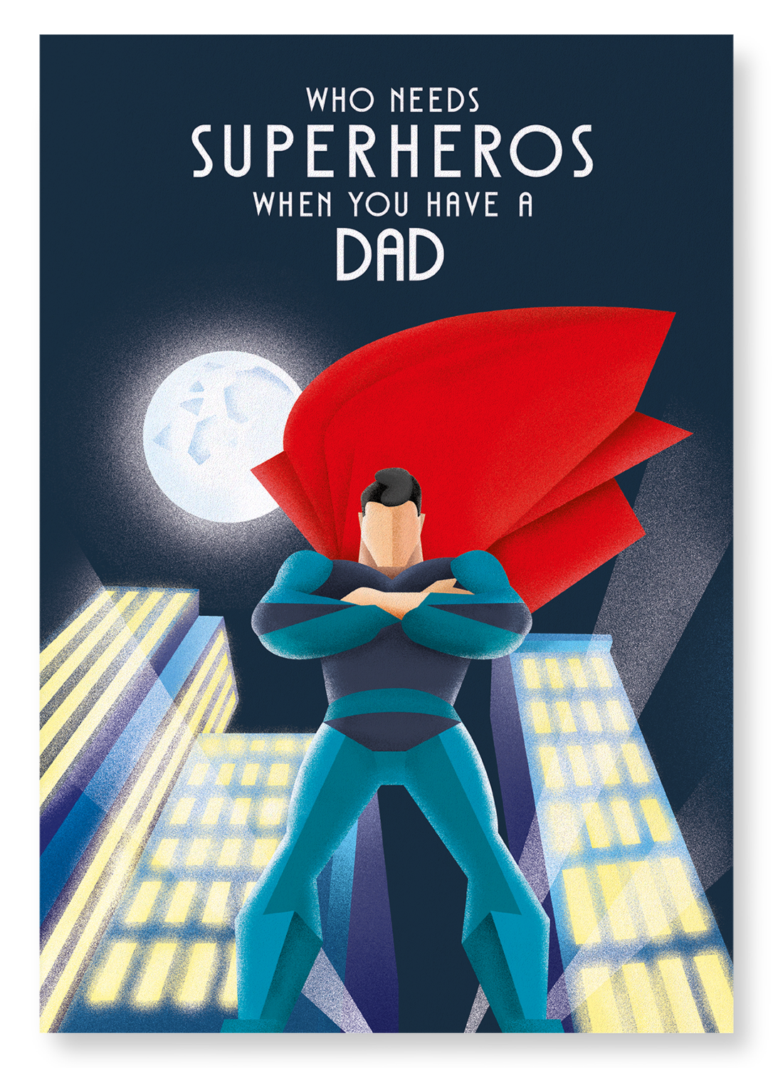 DAD SUPERHERO: Modern deco Art Print