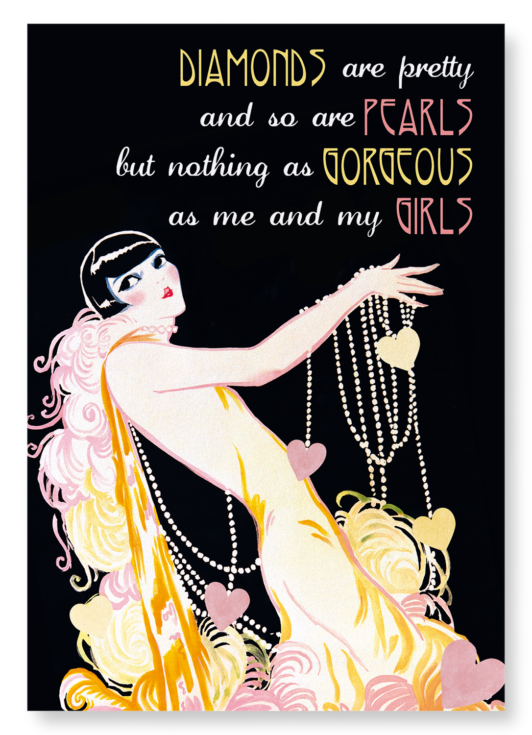 ME AND MY GIRLS: Vintage Art Print