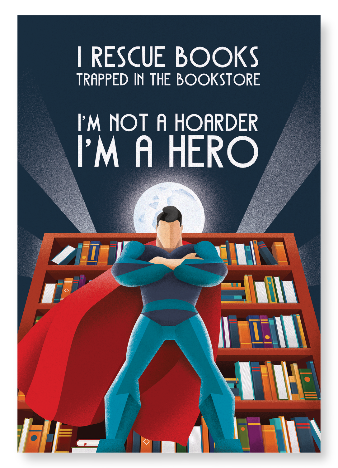 HERO OF BOOKS: Modern deco Art Print