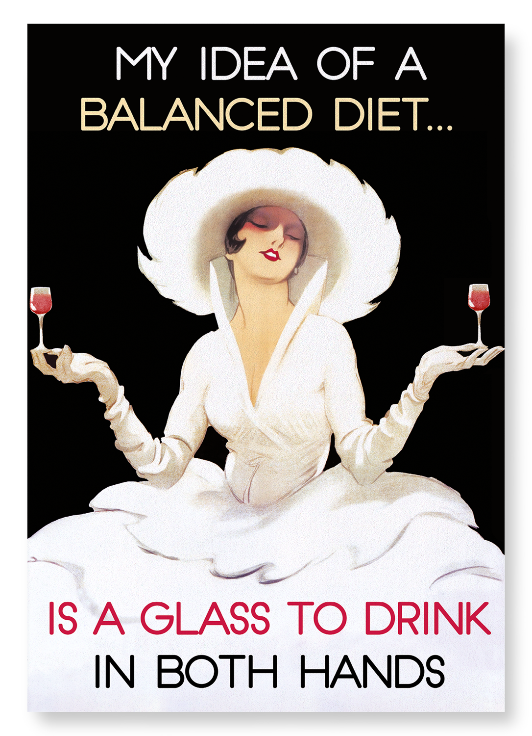 A BALANCED DIET: Vintage Art Print