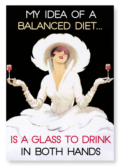 A BALANCED DIET: Vintage Art Print