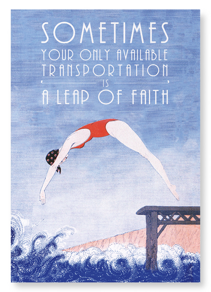 A LEAP OF FAITH: Vintage Art Print