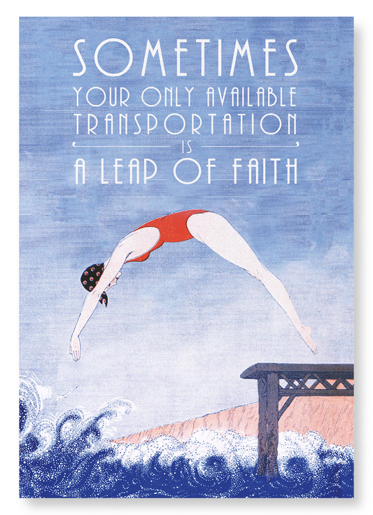 A LEAP OF FAITH: Vintage Art Print