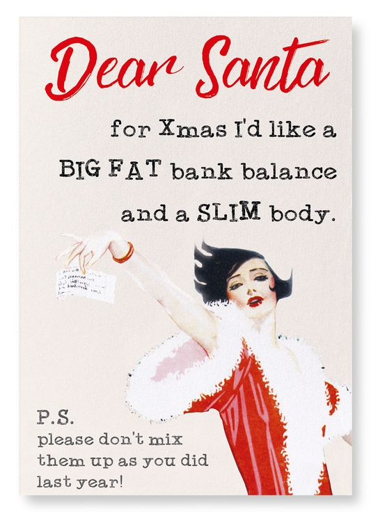 FAT BANK BALANCE PLEASE: Vintage Art Print