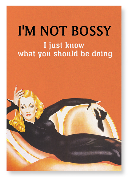 I'M NOT BOSSY: Vintage Art Print