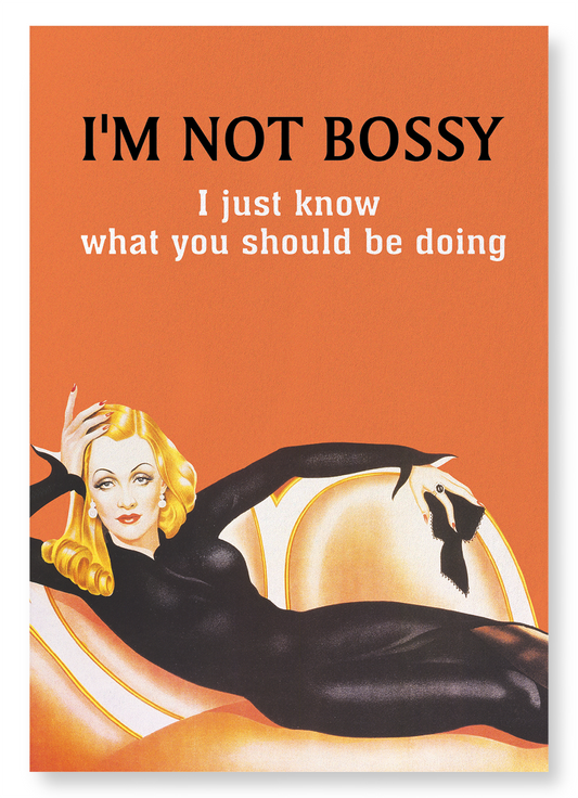 I'M NOT BOSSY: Vintage Art Print