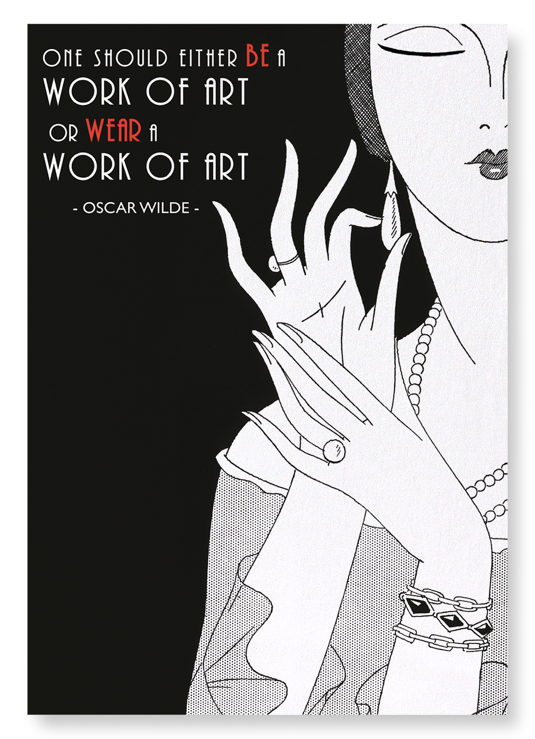 ONE SHOULD BE A WORK OF ART: Vintage Art Print