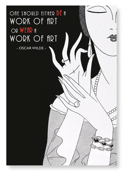 ONE SHOULD BE A WORK OF ART: Vintage Art Print