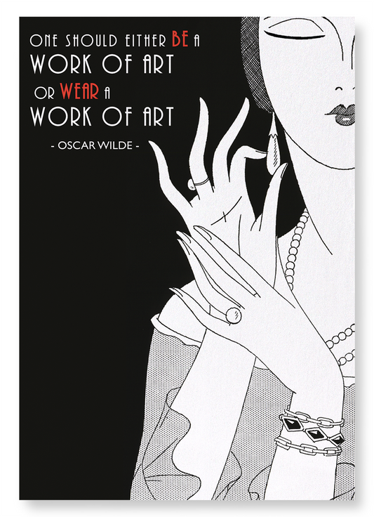 ONE SHOULD BE A WORK OF ART: Vintage Art Print