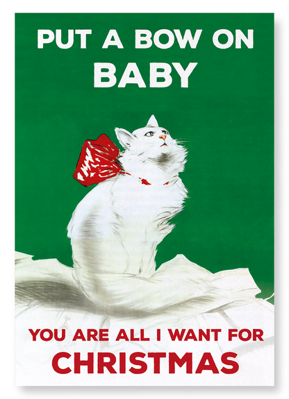 BOW ON BABY: Vintage Art Print