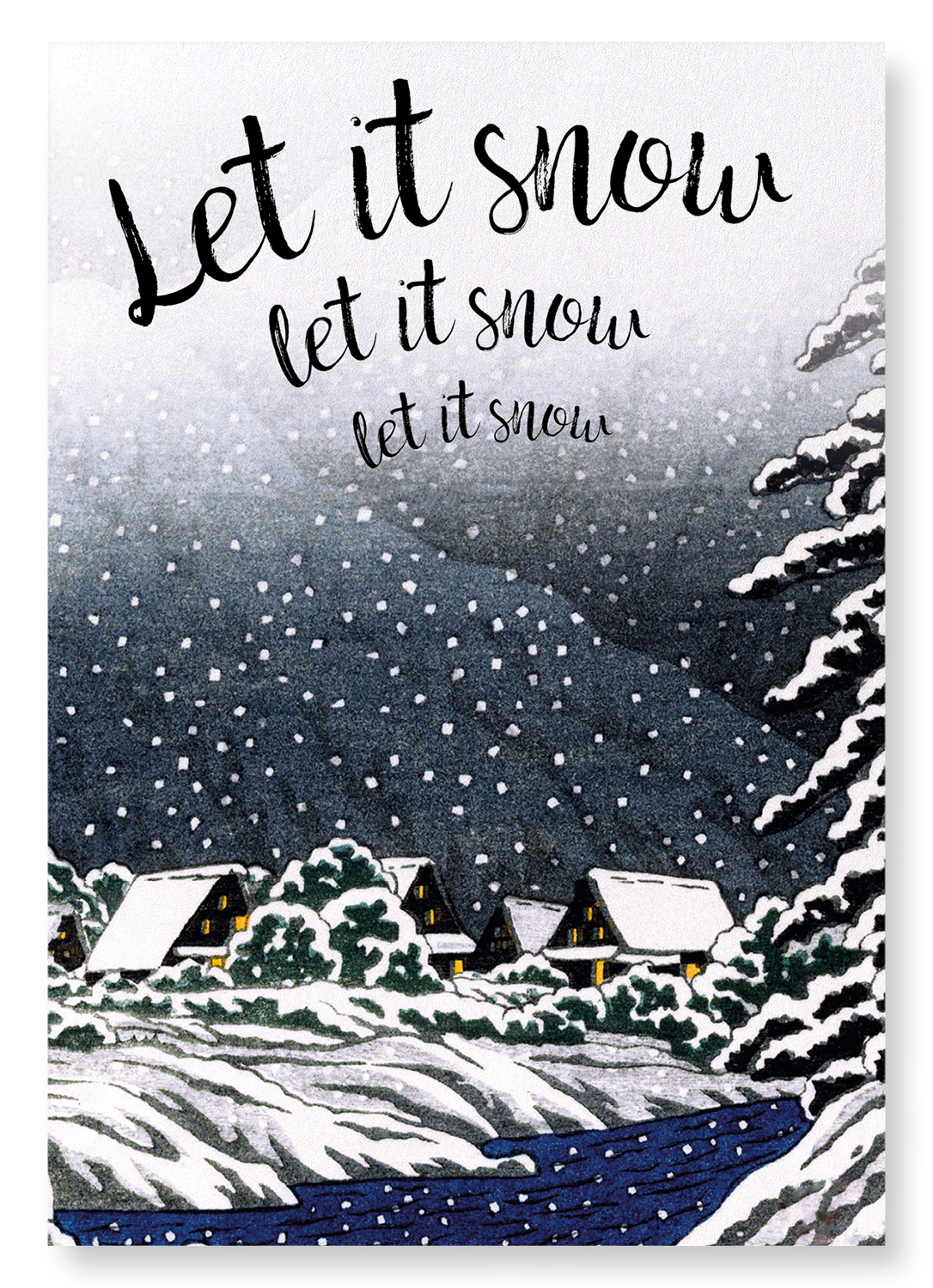 LET IT SNOW: Vintage Art Print