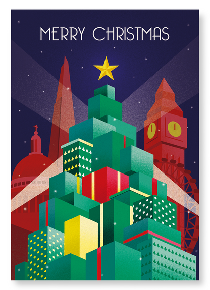 CHRISTMAS DECO CITY: Modern deco Art Print