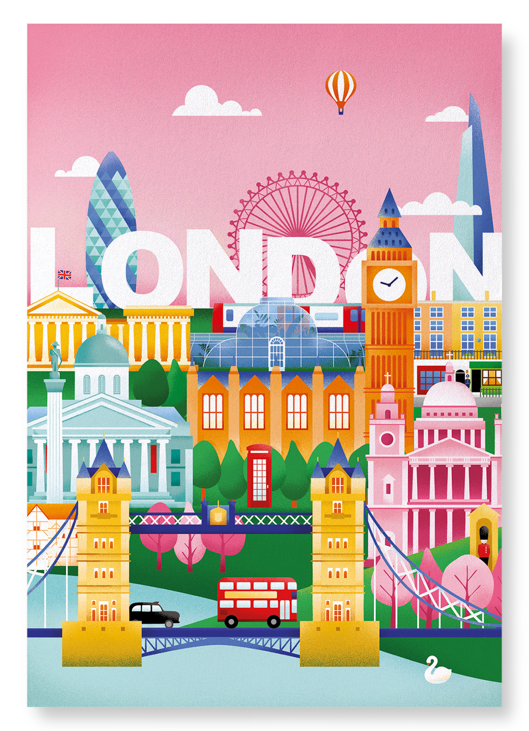 LONDON DREAM CITY: Modern deco Art Print