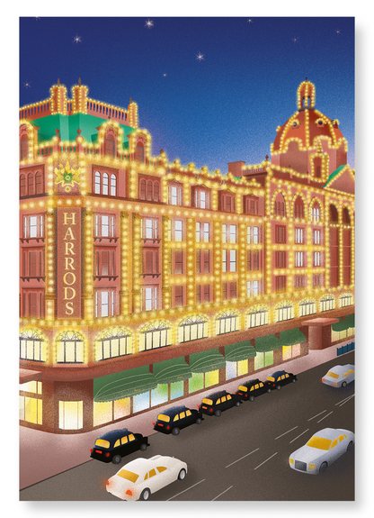 HARRODS AT NIGHT: Modern deco Art Print