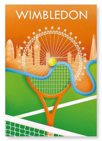 WIMBLEDON TENNIS: Modern deco Art Print