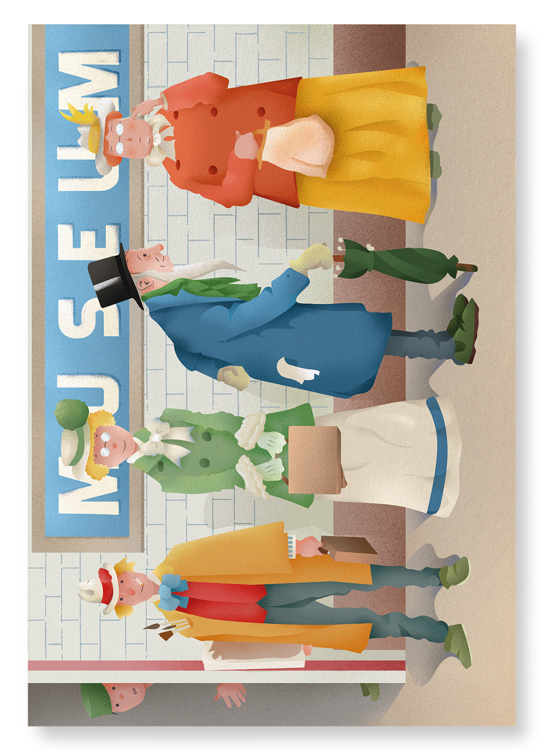 MUSEUM TUBE STATION: Modern deco Art Print
