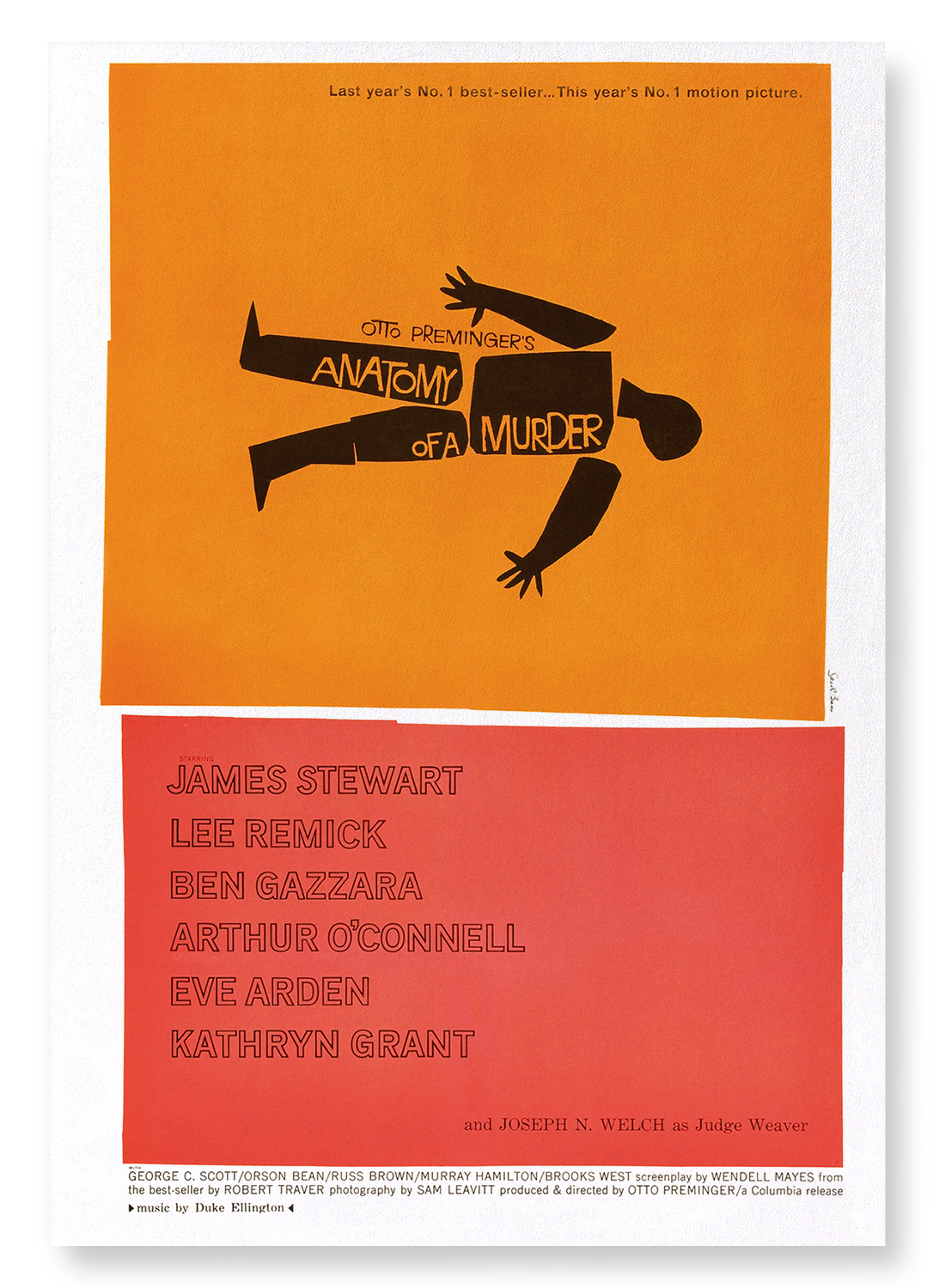 ANATOMY OF A MURDER (1959): Poster Art Print