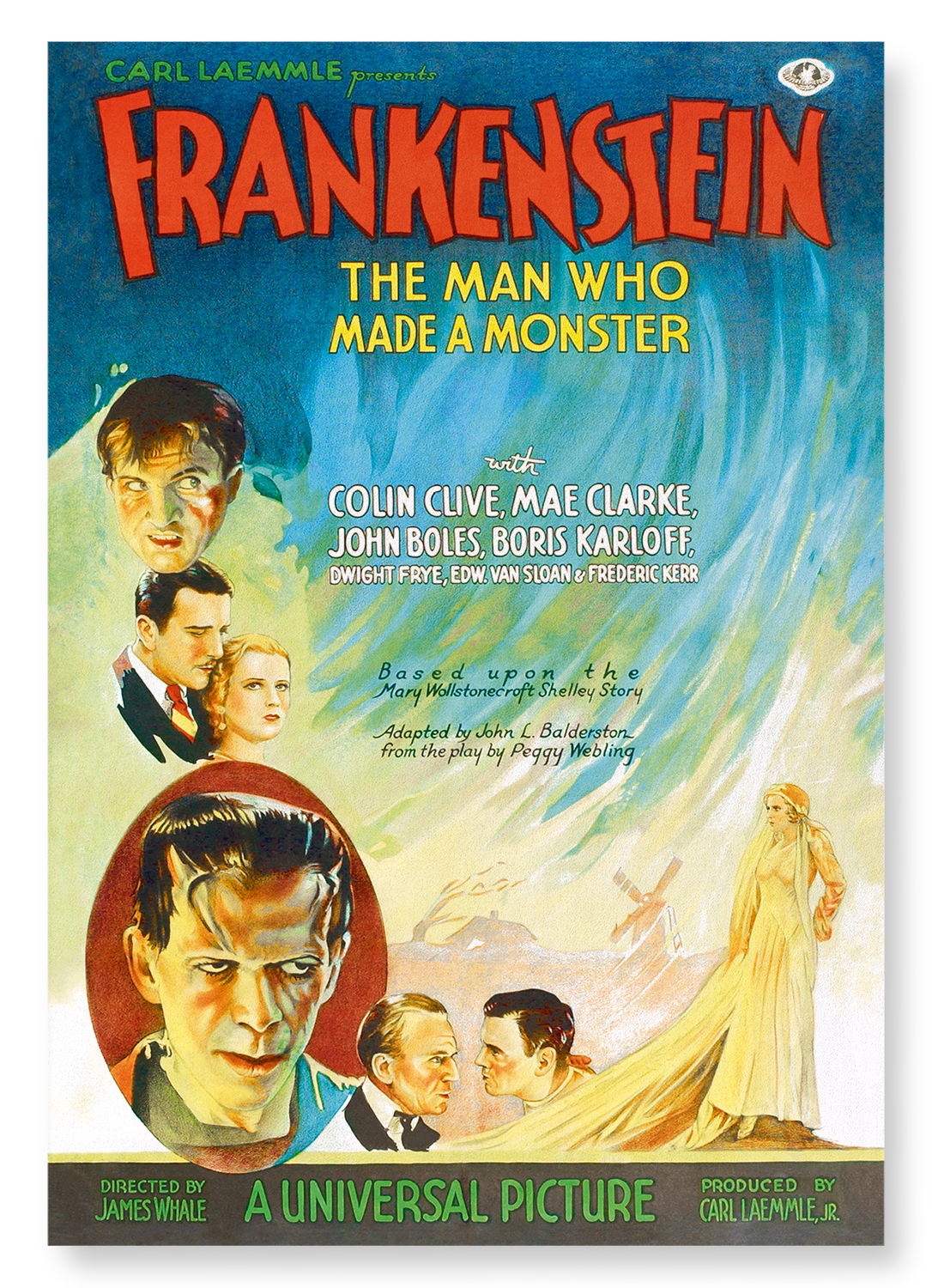 FRANKENSTEIN (1931): Poster Art Print