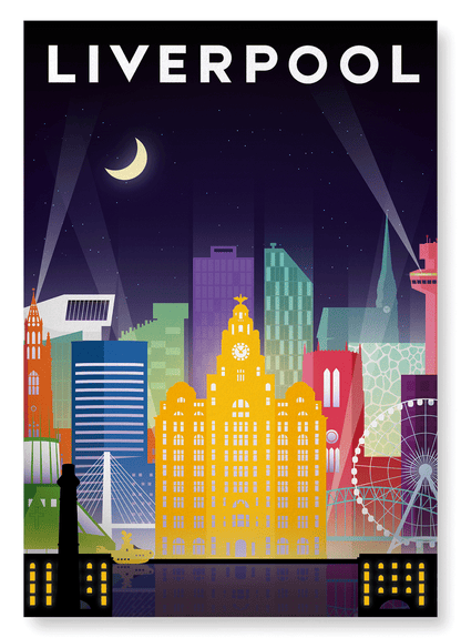 LIVERPOOL NIGHT DECO: Modern deco Art Print