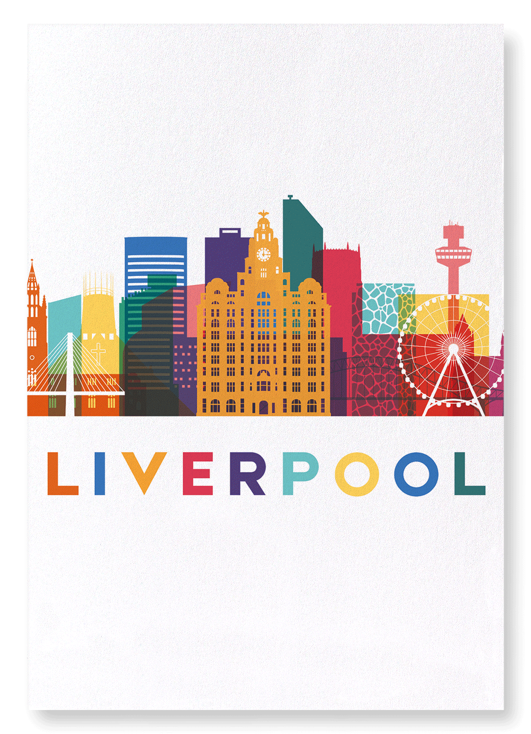 LIVERPOOL IN COLOURS: Modern deco Art Print