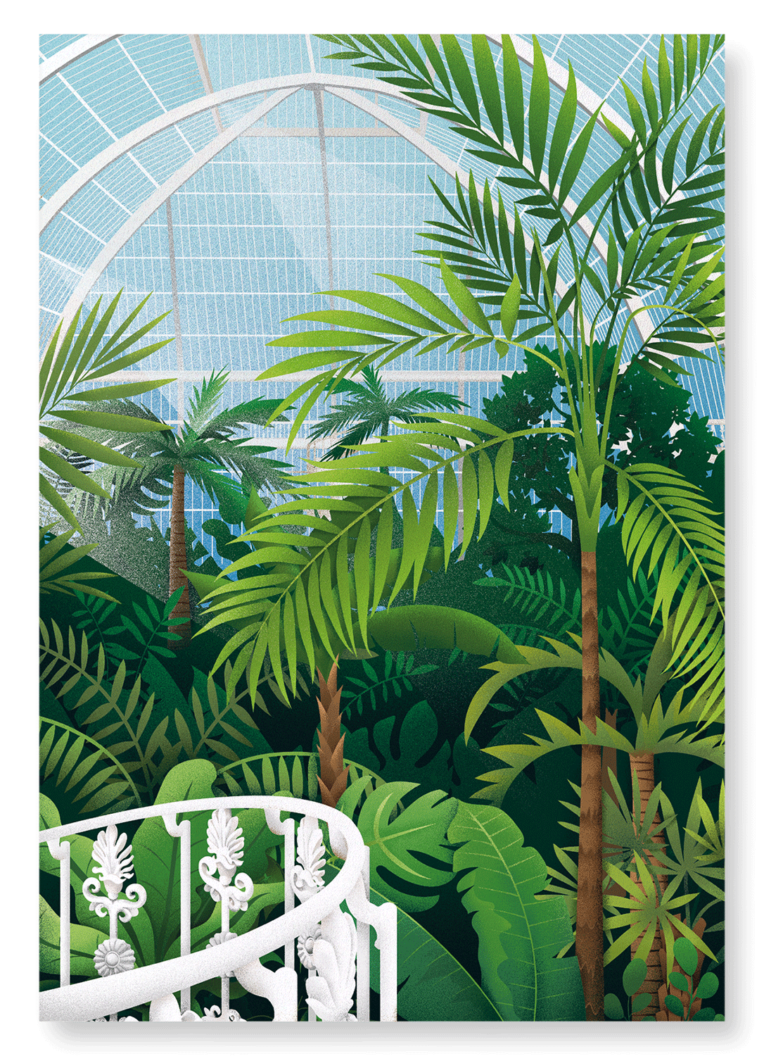 KEW DECO PALM HOUSE: Modern deco Art Print
