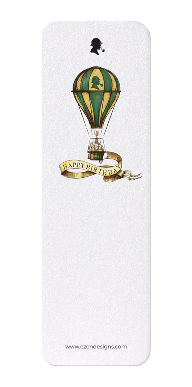 Ezen Designs - Sherlock Holmes Birthday balloon - Bookmark - Front